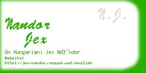 nandor jex business card